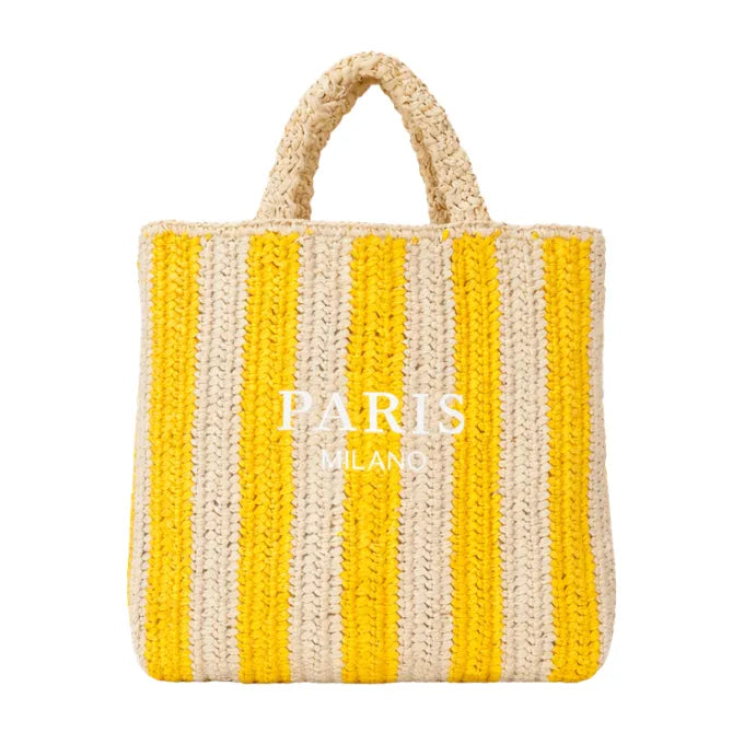 Bolsa de Playa de paja a rayas